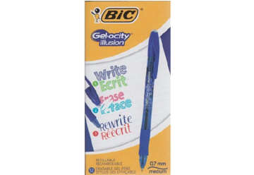 Immagine di Penna sfera Bic Gelocity illusion BLU (conf 12 pz)