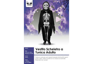 Immagine di Vestito scheletro adulto Halloween