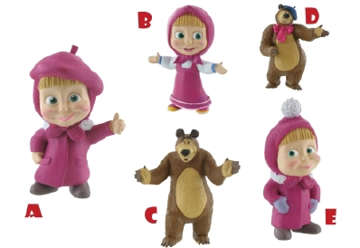 Immagine di figurina Masha e Orso cm 6 fig. B