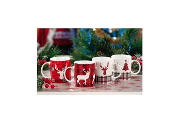 Immagine di Mug ceramica con decori natalizi ass. 4 colori