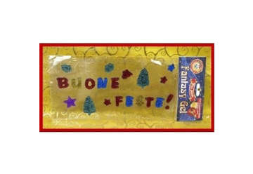 Immagine di Gel sticker natalizio "buone feste"